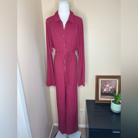 Free People Elai one piece Jumpsuit size Lg - Picture 3 of 10